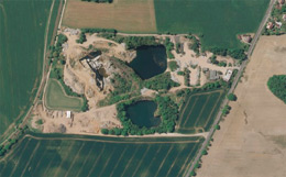 Luftbild Steinbruch Wiesa